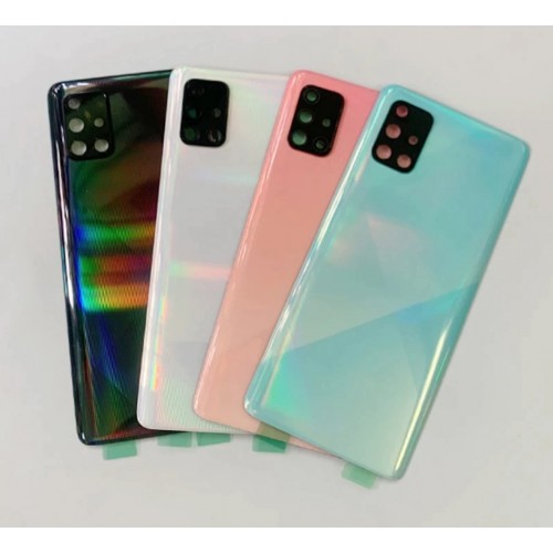Takakansi yhteensopiva Samsung A715 A71 kanssa / Prism Crush Black / (kameran linssillä) HQ