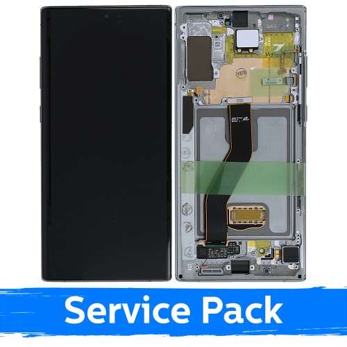 LCD Näyttö yhteensopiva Samsung N975 Note 10 Plus kanssa kehyksellä / Aura Glow / (Service Pack)