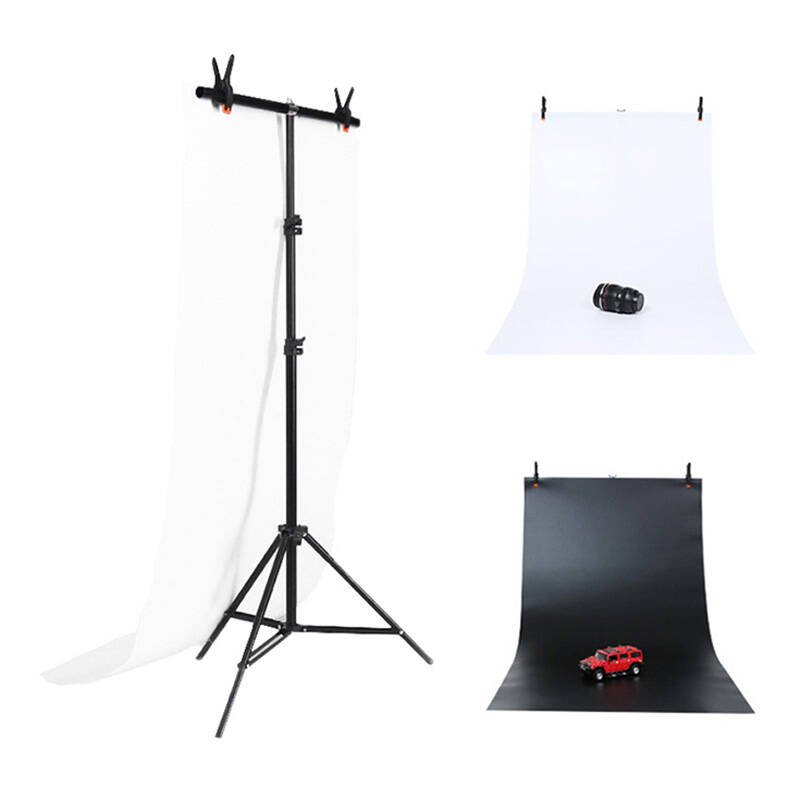 Valokuvausstudion taustatuki Puluz 70x200cm + taustat 2 kpl DCA0976