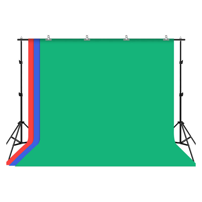 Puluz 2x3m Photo Background Mounting Kit/Stand + 3 Photo Backgrounds PKT5205