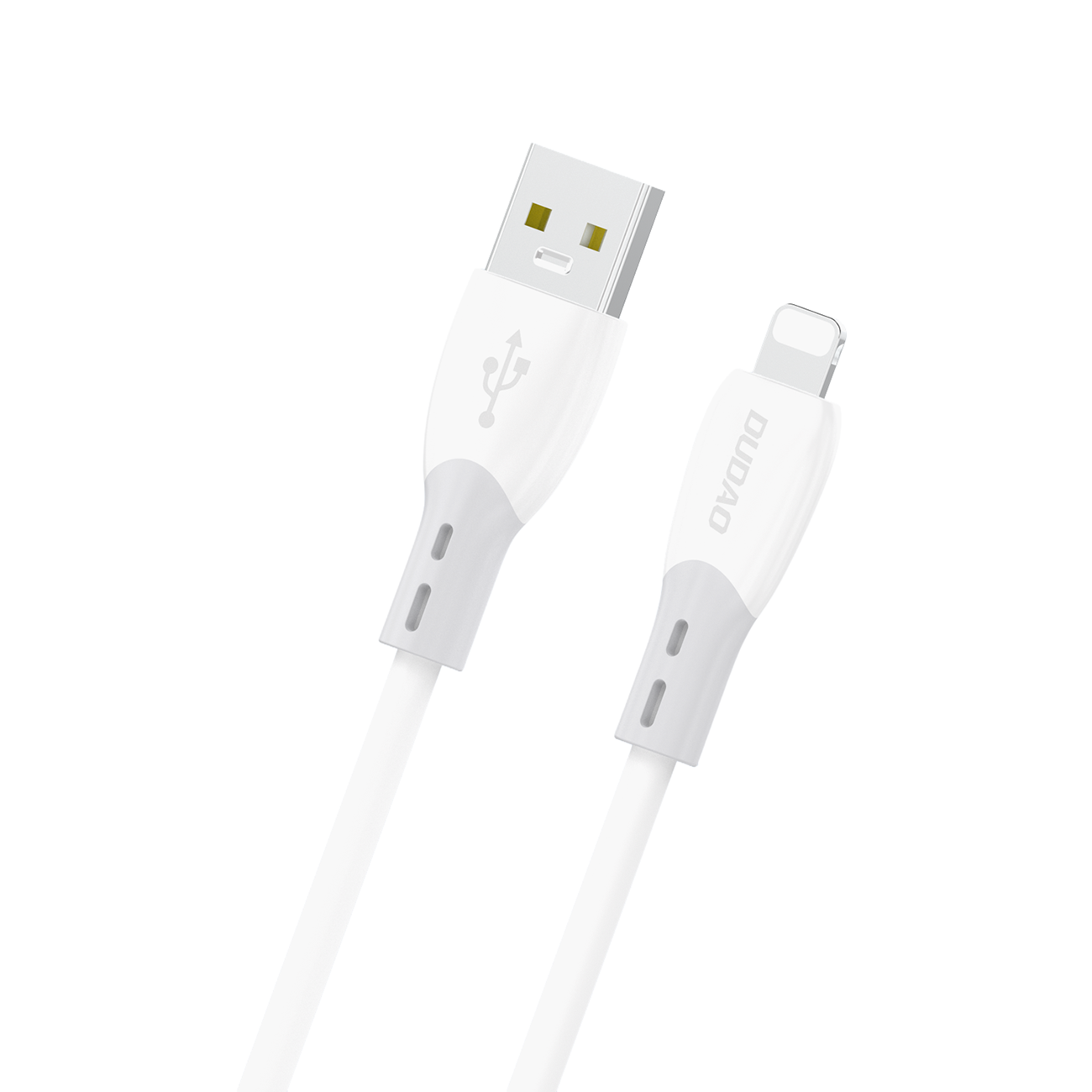 Dudao L25SL 30W USB-A - Lightning -kaapeli pehmeällä silikonisuojalla 1m - valkoinen