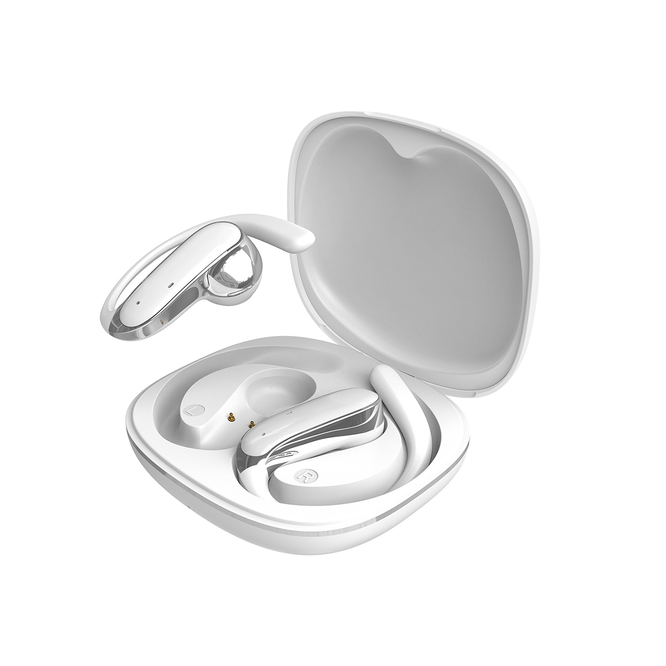 Dudao U17Z Bluetooth 5.3 OWS kuulokkeet korvakoukuilla - valkoinen