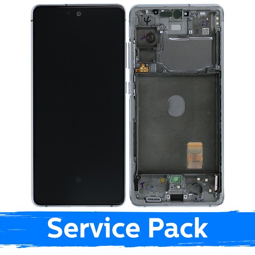 LCD-näyttö yhteensopiva Samsung G780 S20 FE (G781 S20 FE 5G) kehyksellä / Cloud White / (Service Pack)