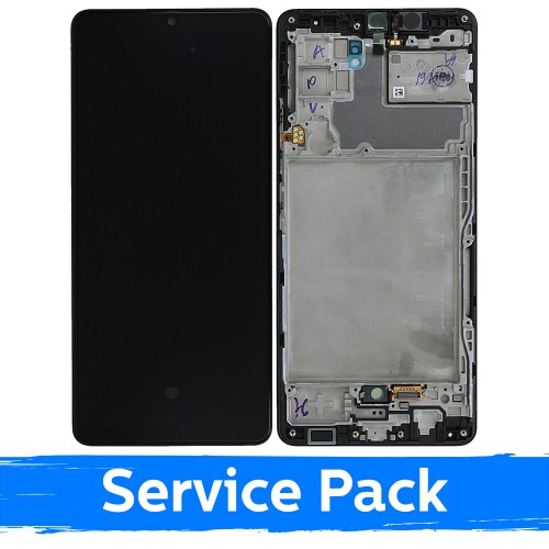 LCD-näyttö yhteensopiva Samsung A426 A42 5G musta kehyksellä (Service Pack)