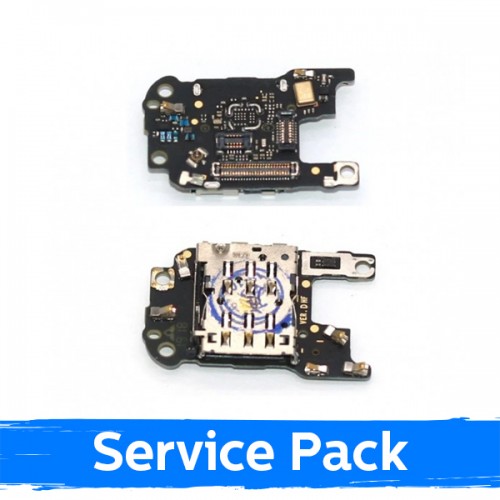 Flex-kaapeli yhteensopiva Huawei P30 Pro kanssa SIM-liitin ja mikrofoni / hopea (Service Pack)