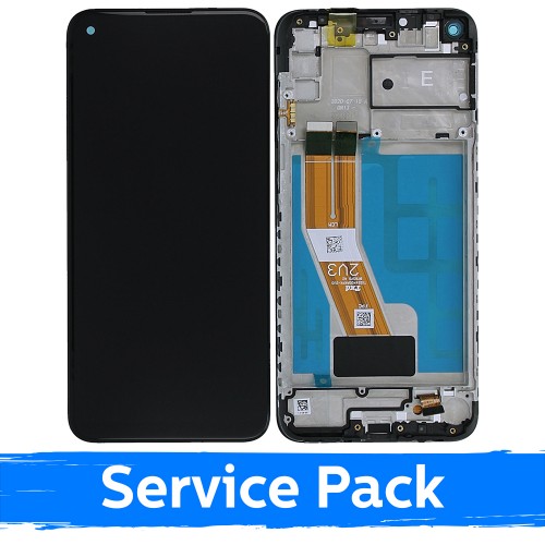 LCD-näyttö yhteensopiva Samsung M115 M11 musta kehyksellä (Service Pack)
