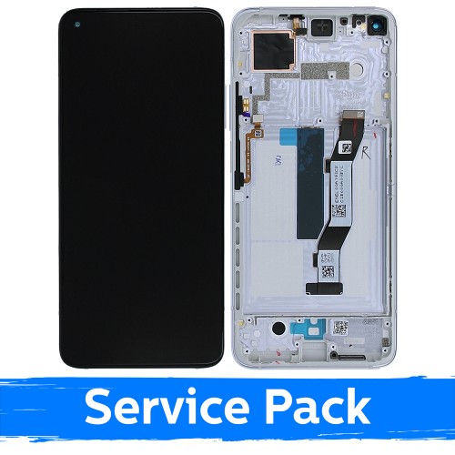 LCD-näyttö yhteensopiva Xiaomi Mi 10T / 10T Pro kehyksellä / Lunar Silver / (Service Pack)