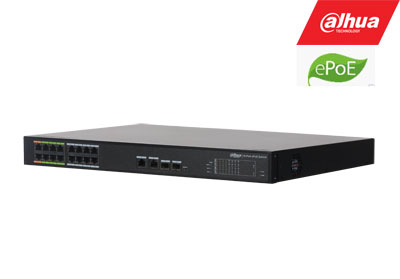 ePoE-kytkin 100 Mbps, 16 + 2G uplink