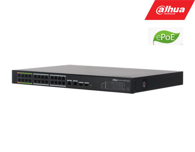 ePoE-kytkin 100 Mbps, 24 + 2G uplink
