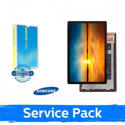 LCD-näyttö yhteensopiva Samsung T500 / T505 / T503 / T509 Tab A7 2020 (Tab A7 2022) hopeinen (Service Pack)