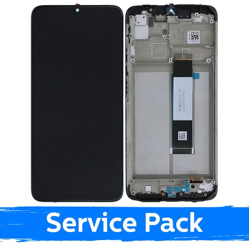 LCD Display Compatible With Xiaomi Redmi 9T / Poco M3 Black With Frame (Service Pack)