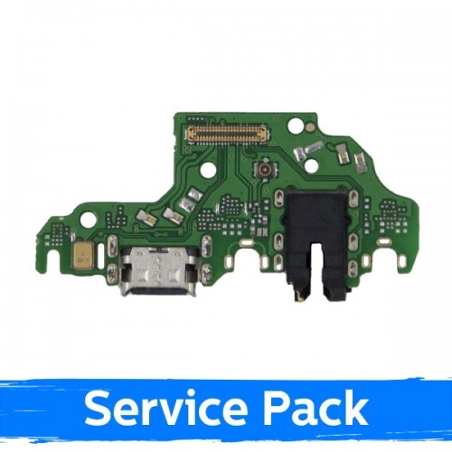 Lataausportti yhteensopiva Huawei P40 Lite flexillä / hopeinen (Service Pack)