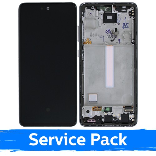 LCD Display Compatible With Samsung A525 (A526) A52 With Frame / Awesome Black / (Service Pack)