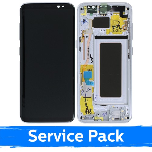 LCD-näyttö, yhteensopiva Samsung G950 S8 kehyksellä / hopeinen / (Service Pack)