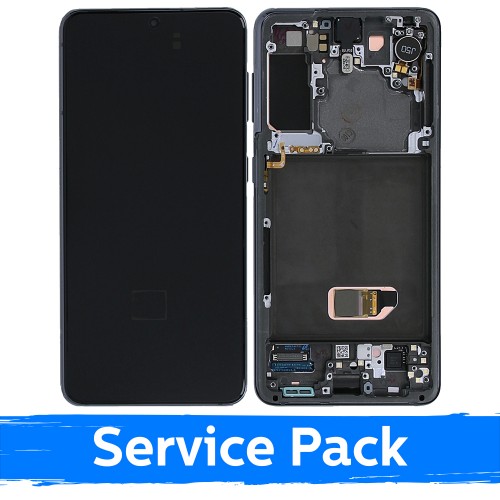 LCD-näyttö, yhteensopiva Samsung G991 S21 kehyksellä / Phantom Gray / (Service Pack)