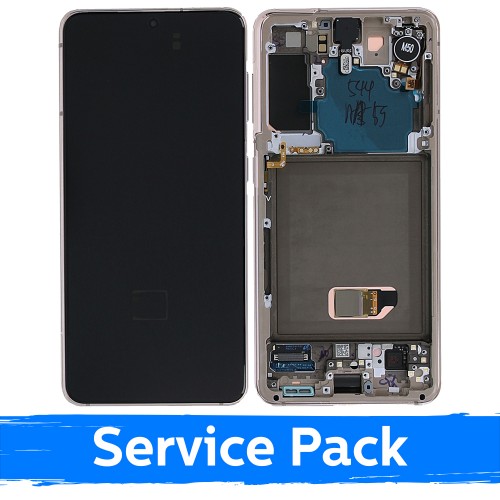 LCD-näyttö, yhteensopiva Samsung G991 S21 kehyksellä / Phantom Violet / (Service Pack)