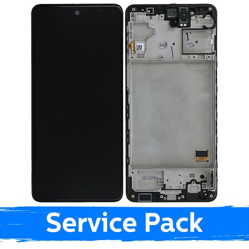 LCD Näyttö Samsung M317 M31s Musta kehyksellä (Service Pack)