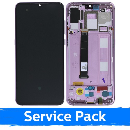 LCD-näyttö, yhteensopiva Xiaomi Mi 9 kehyksellä / Lavender Violet / (Service Pack)