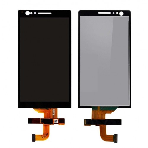 LCD-näyttö yhteensopiva Sony Xperia P LT22 musta HQ