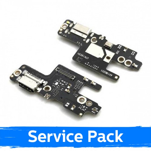 Charging Port Compatible With Xiaomi Redmi Note 7 With Flex / Plata Original (Service Pack)