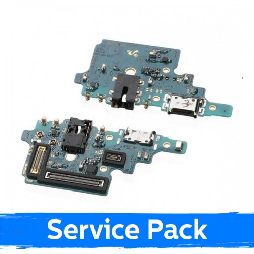 Latausportti yhteensopiva Samsung N770 Note 10 Lite flex-kaapelilla / hopeinen (Service Pack)