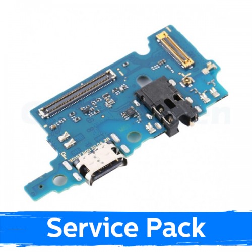Charging Port Compatible With Samsung M515 M51 With Flex / Plata (Service Pack)