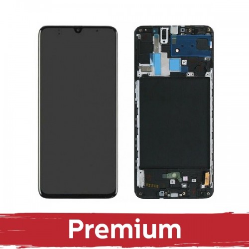 LCD-näyttö yhteensopiva Samsung A705 A70 kehyksellä / suuri näyttö / OEM
