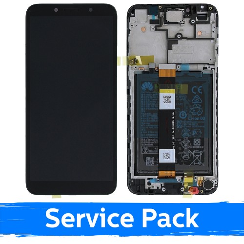 LCD Display Compatible With Huawei Y5P / Honor 9S Black With Frame (Service Pack)