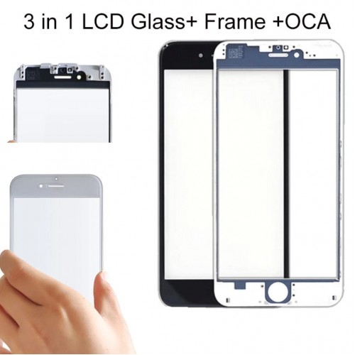 Refurbishment Set Compatible With "Pro+" Apple iPhone 6 / black / glass + OCA + frame / Set
