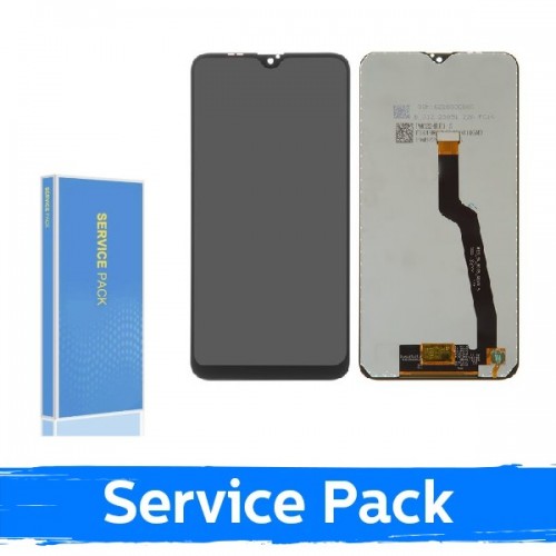 LCD-näyttö yhteensopiva Samsung A105 A10 musta (Service Pack / Aftermarket)(NF versio)