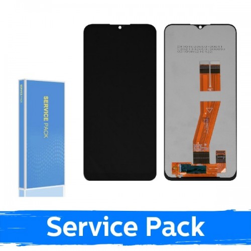 LCD Näyttö Samsung A025G A02s EU Musta (Service Pack / Aftermarket)(NF versio)