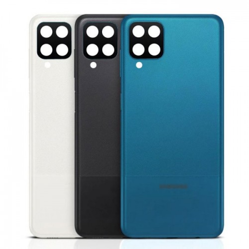 Back Cover Compatible With Samsung A125 A12 / White / (with camera lens) HQ
