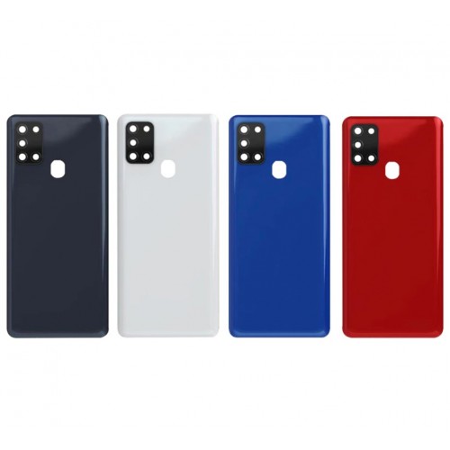 Takakuori yhteensopiva Samsung A217 A21s / musta / (kameran linssillä) HQ