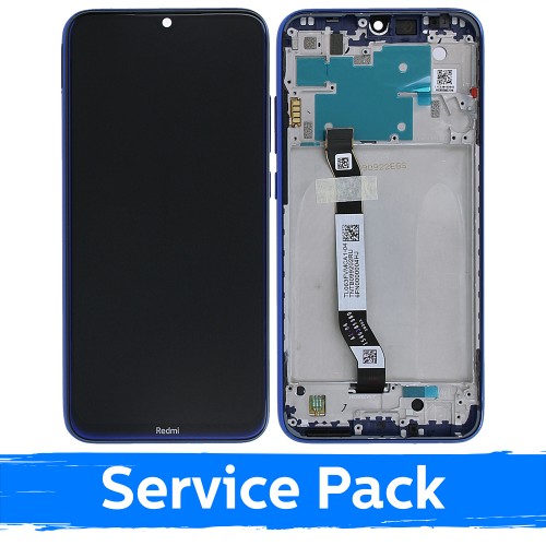 LCD Display Compatible With Xiaomi Redmi Note 8 (Note 8 2021) With Frame / Blue / (Service Pack)