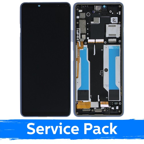 LCD-näyttö yhteensopiva Sony Xperia 10 III sininen alkuperäinen (Service Pack)