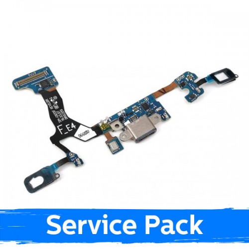 Charging Port Compatible With Samsung G930 S7 With Flex / Plata (Service Pack)