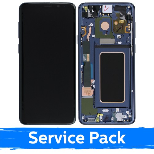 LCD-näyttö Samsung G965 S9 Plusille kehyksellä / Coral Blue / (Service Pack)
