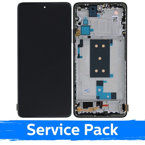LCD-näyttö yhteensopiva Xiaomi 11T (11T Pro) kehyksellä / Meteorite harmaa / (Service Pack)