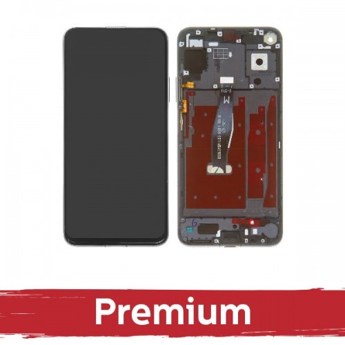LCD-näyttö yhteensopiva Huawei Nova 5T / Honor 20 kehyksellä / musta / OEM