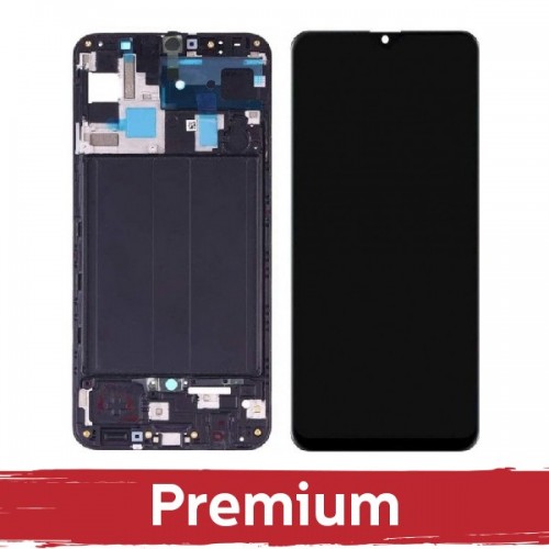 LCD Näyttö Samsung A505 A50 kehyksellä / suuri näyttö / OEM