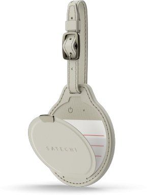 Apple Find My -yhteensopiva paikannin Satechi FindAll matkalaukkukortin muotoinen vegaaninahkaa ST-LFALTW, hiekka