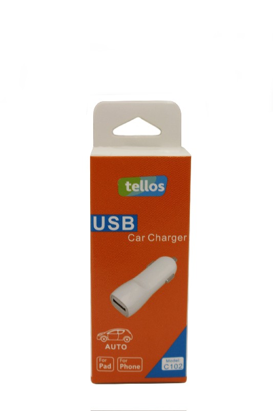 Car charger Tellos C102 with USB connector 1A white
