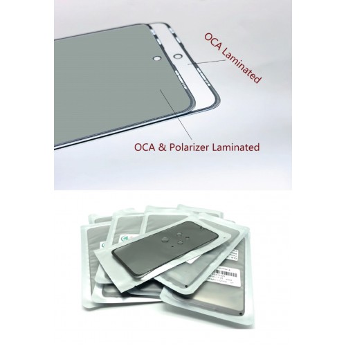 Outer Screen Glass Compatible With "Pro+" Samsung A505 A50 / glass + OCA + POL / Set