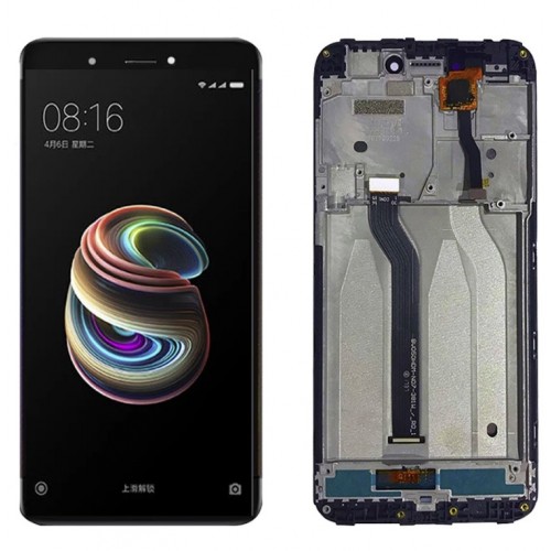 LCD-näyttö yhteensopiva Xiaomi Redmi 5A musta kehyksellä HQ