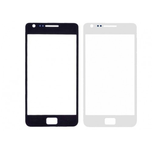 Outer Screen Glass Compatible With Samsung I9100 S2 Black HQ