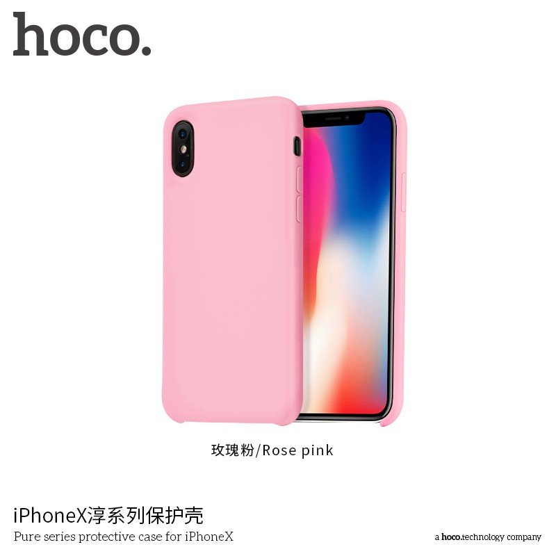 Suojakuori "Hoco Pure Series" iPhone X vaaleanpunainen