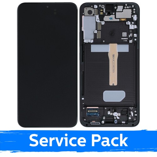 LCD Display Compatible With Samsung S906 S22 Plus With Frame / Phantom Black (Graphite) / (Service Pack)