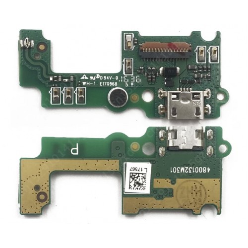 Charging Port Compatible With Huawei Y6 Pro (2015) With Flex / Plata HQ