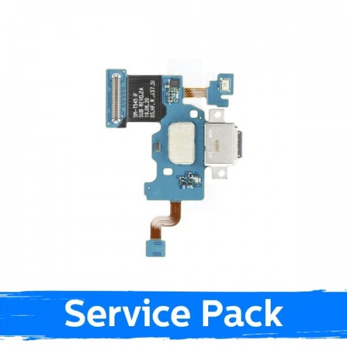 Charging Port Compatible With Samsung T545 Tab Active Pro With Flex / Plata (Service Pack)