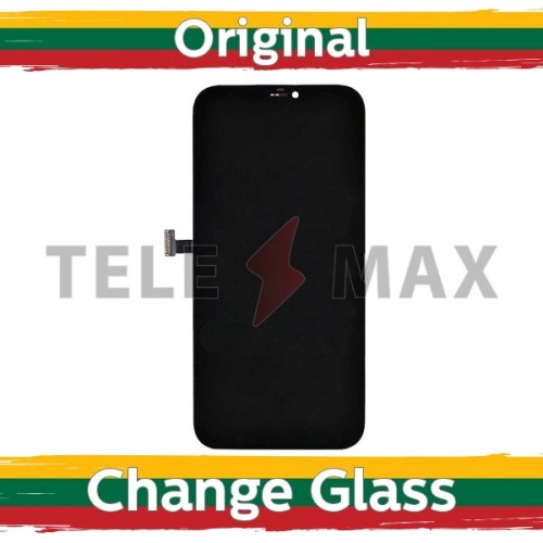LCD-näyttö yhteensopiva iPhone 12 Pro Max musta alkuperäinen (uusittu: Telemax)